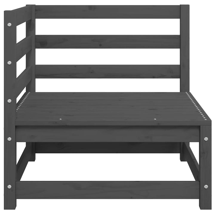 hjørnedele til havesofa 2 stk. massivt fyrretræ grå