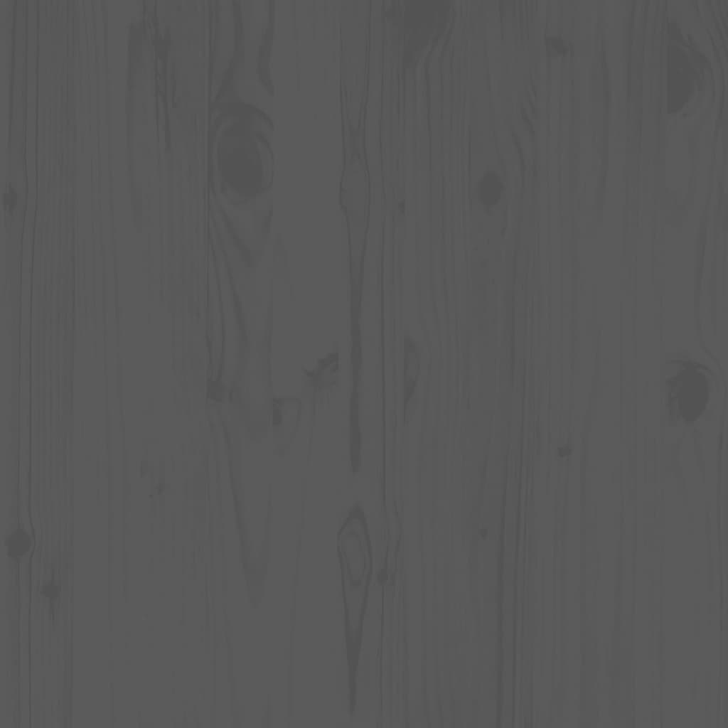 loungesæt til haven 2 dele massivt fyrretræ grå