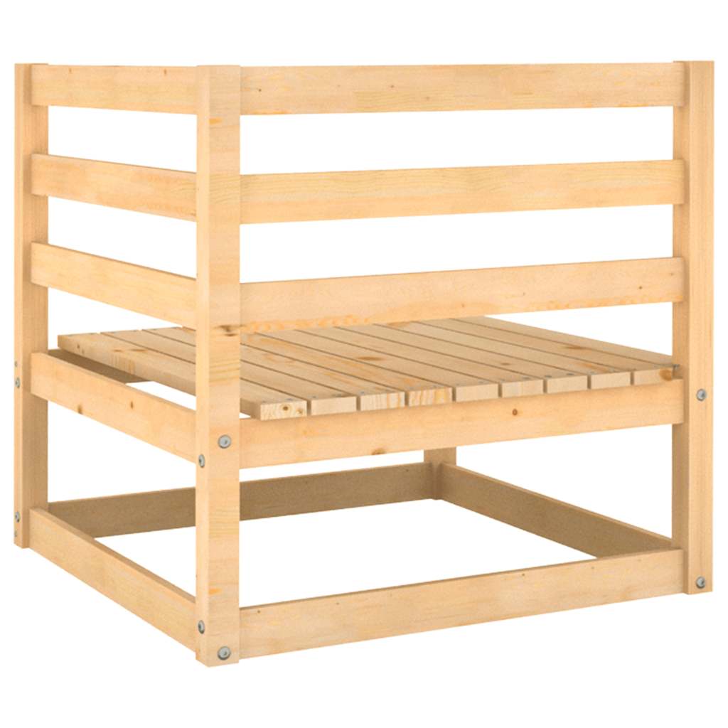 2-personers havesofa m. hynder massivt fyrretræ