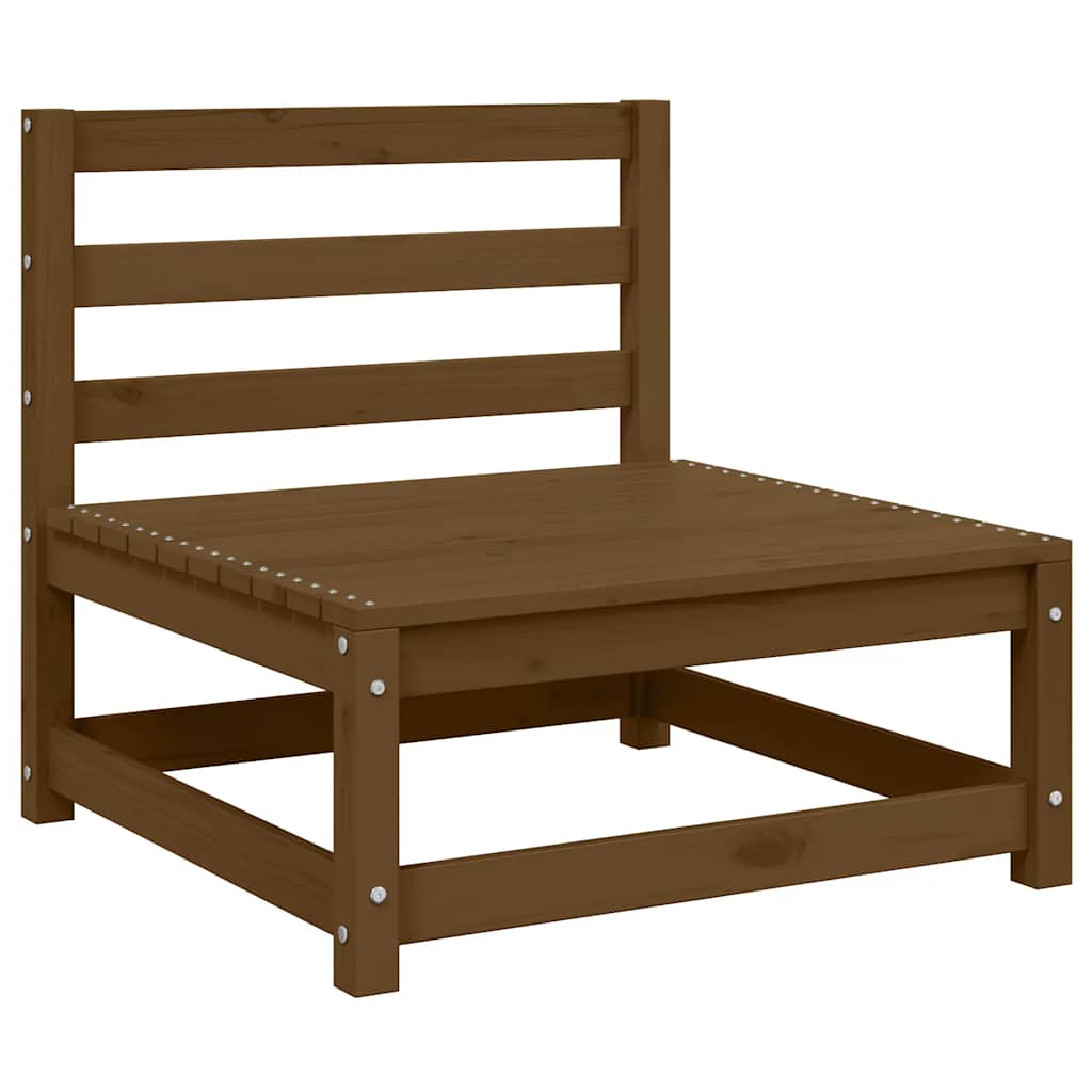 midterdele til havesofa 2 stk. med creme hynde massivt fyrretræ