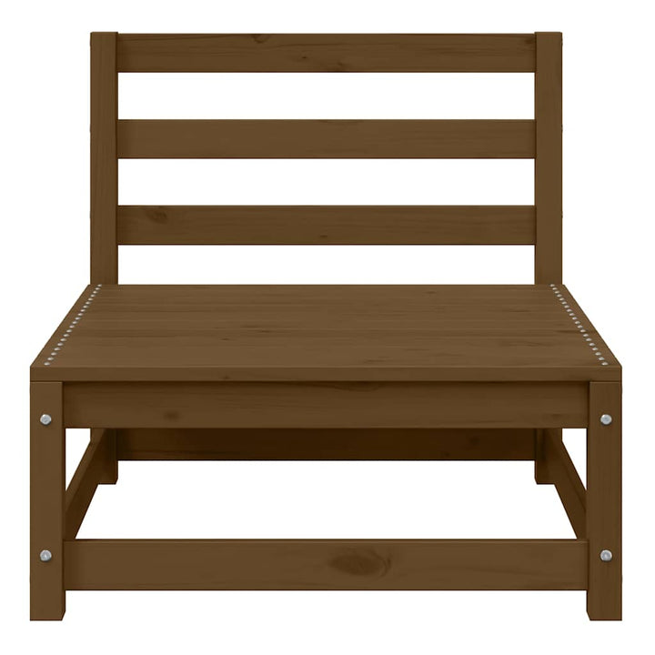 midterdele til havesofa 2 stk. med creme hynde massivt fyrretræ