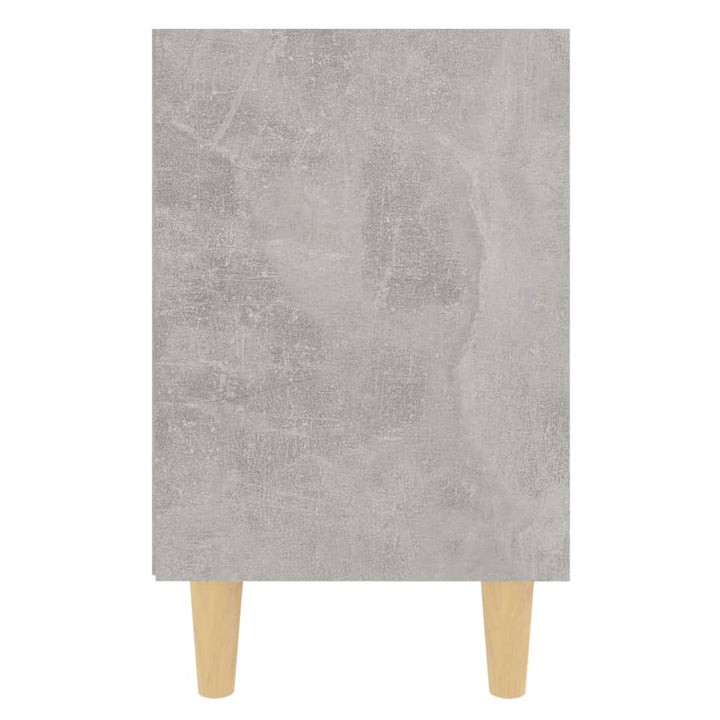 sengeskab med massive træben 40x30x50 cm betongrå