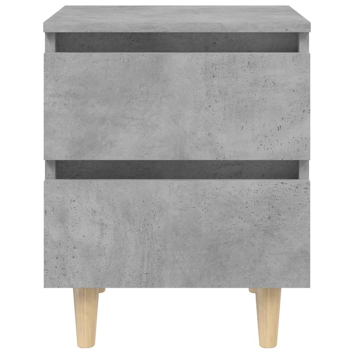 sengeskabe med ben i massivt fyrretræ 2stk. 40x35x50cm betongrå