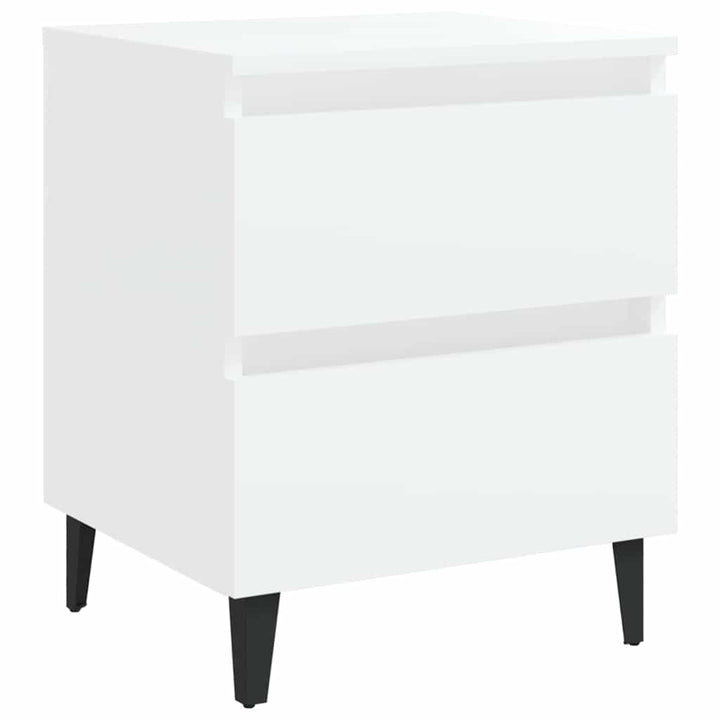 sengebord 40x35x50 cm konstrueret træ hvid