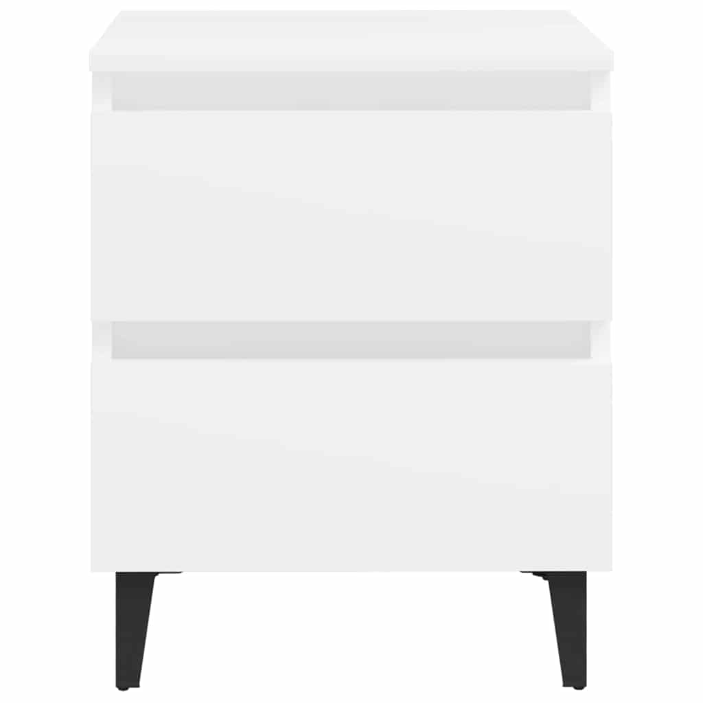 sengebord 40x35x50 cm konstrueret træ hvid