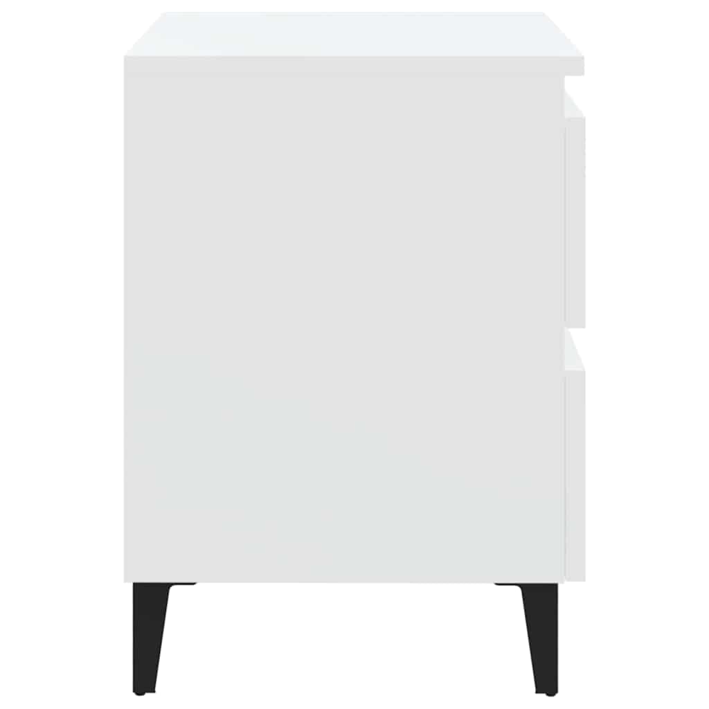 sengeborde 2 stk. 40x35x50 cm konstrueret træ hvid