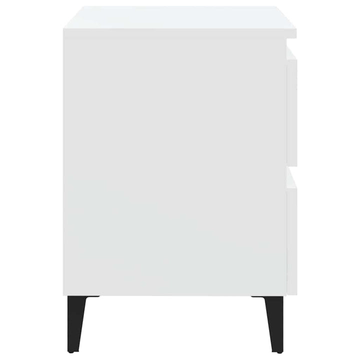 sengeborde 2 stk. 40x35x50 cm konstrueret træ hvid