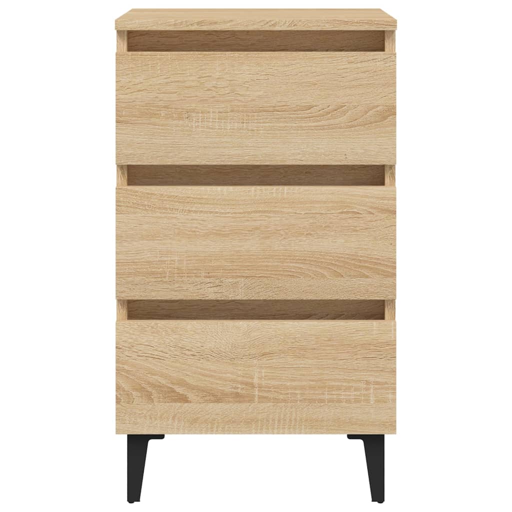 sengeskab m. metalben 40x35x69 cm sonoma-eg