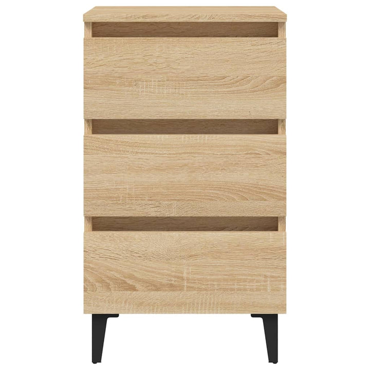 sengeskab m. metalben 40x35x69 cm sonoma-eg