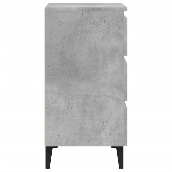 sengeskab m. metalben 40x35x69 cm betongrå