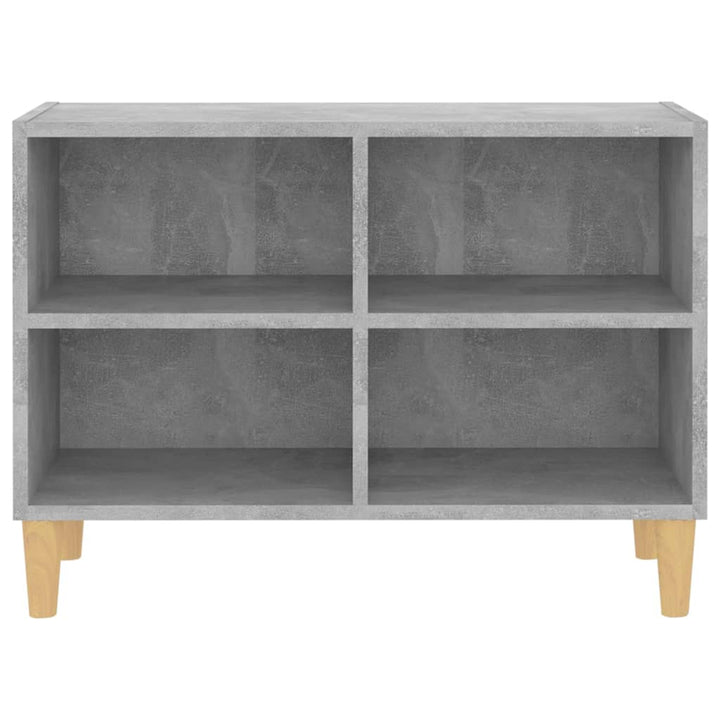 tv-skab med massive træben 69,5x30x50 cm betongrå
