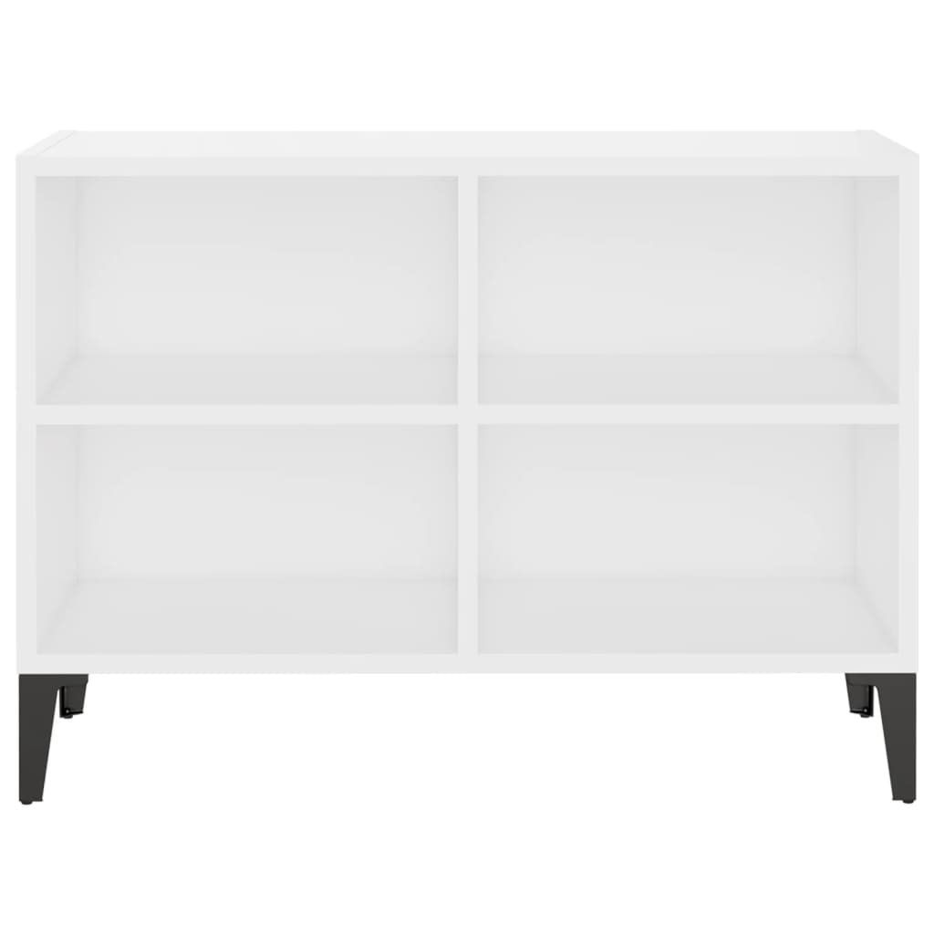 tv-skab med metalben 69,5x30x50 cm hvid