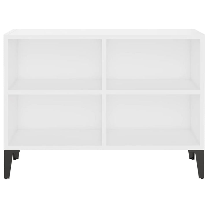tv-skab med metalben 69,5x30x50 cm hvid