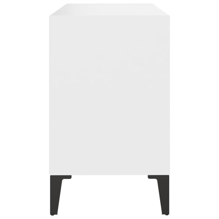 tv-skab med metalben 69,5x30x50 cm hvid