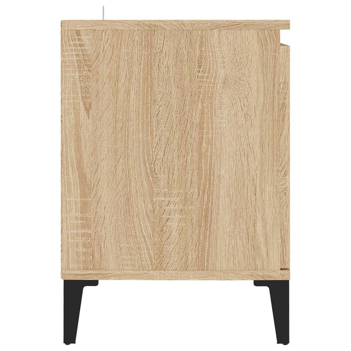 tv-skab med metalben 103,5x35x50 cm sonoma-eg