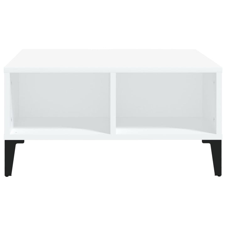 sofabord 60x60x30 cm konstrueret træ hvid