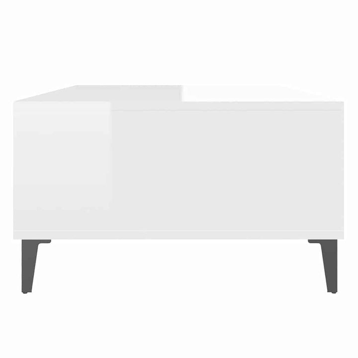 sofabord 103,5x60x35 cm konstrueret træ hvid højglans