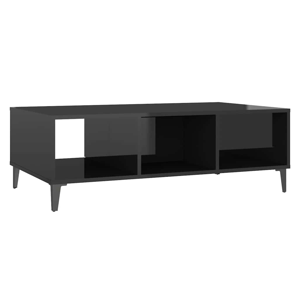 sofabord 103,5x60x35 cm konstrueret træ sort højglans