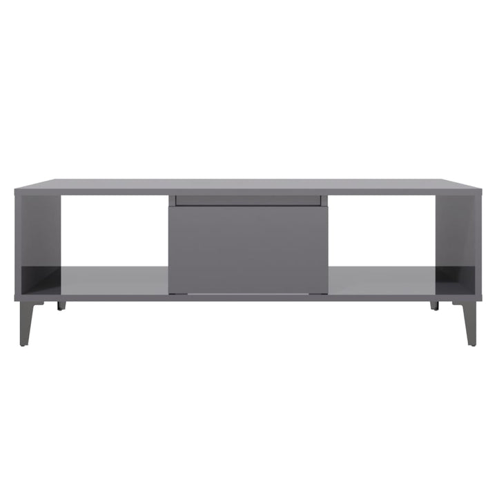 sofabord 103,5x60x35 cm konstrueret træ grå højglans