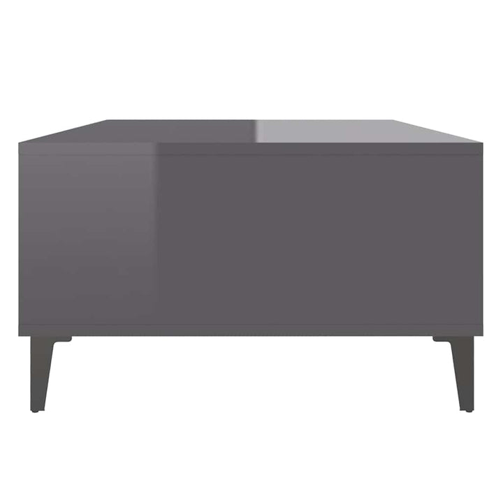sofabord 103,5x60x35 cm konstrueret træ grå højglans