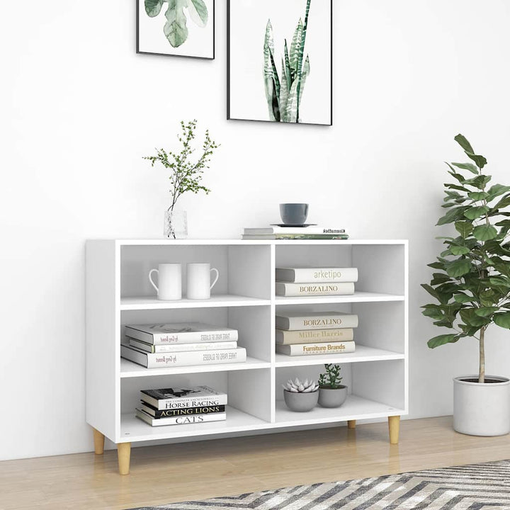 skænk 103,5x35x70 cm konstrueret træ hvid