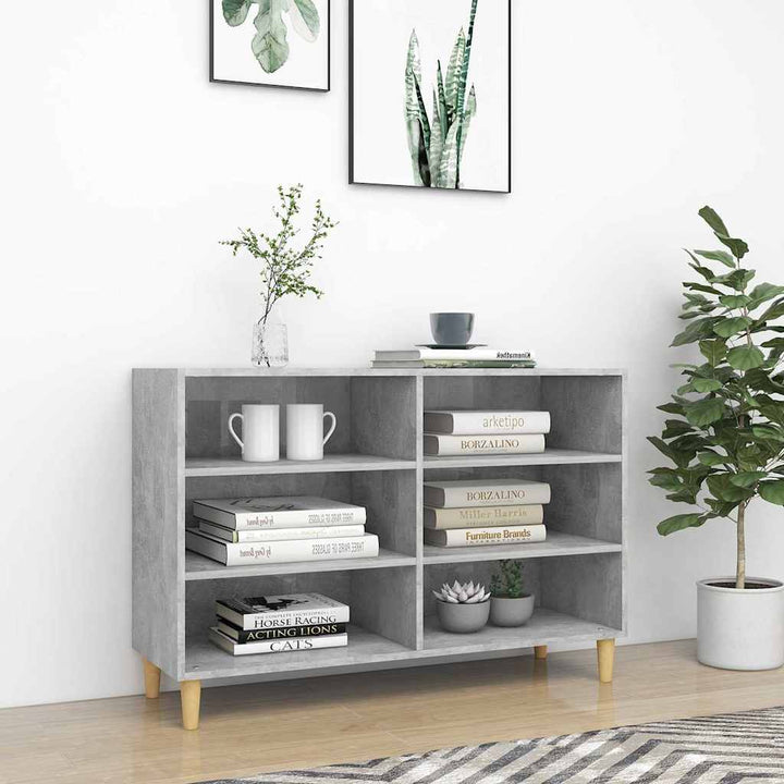 skænk 103,5x35x70 cm konstrueret træ betongrå