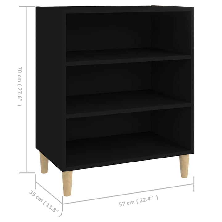skænk 57x35x70 cm konstrueret træ sort