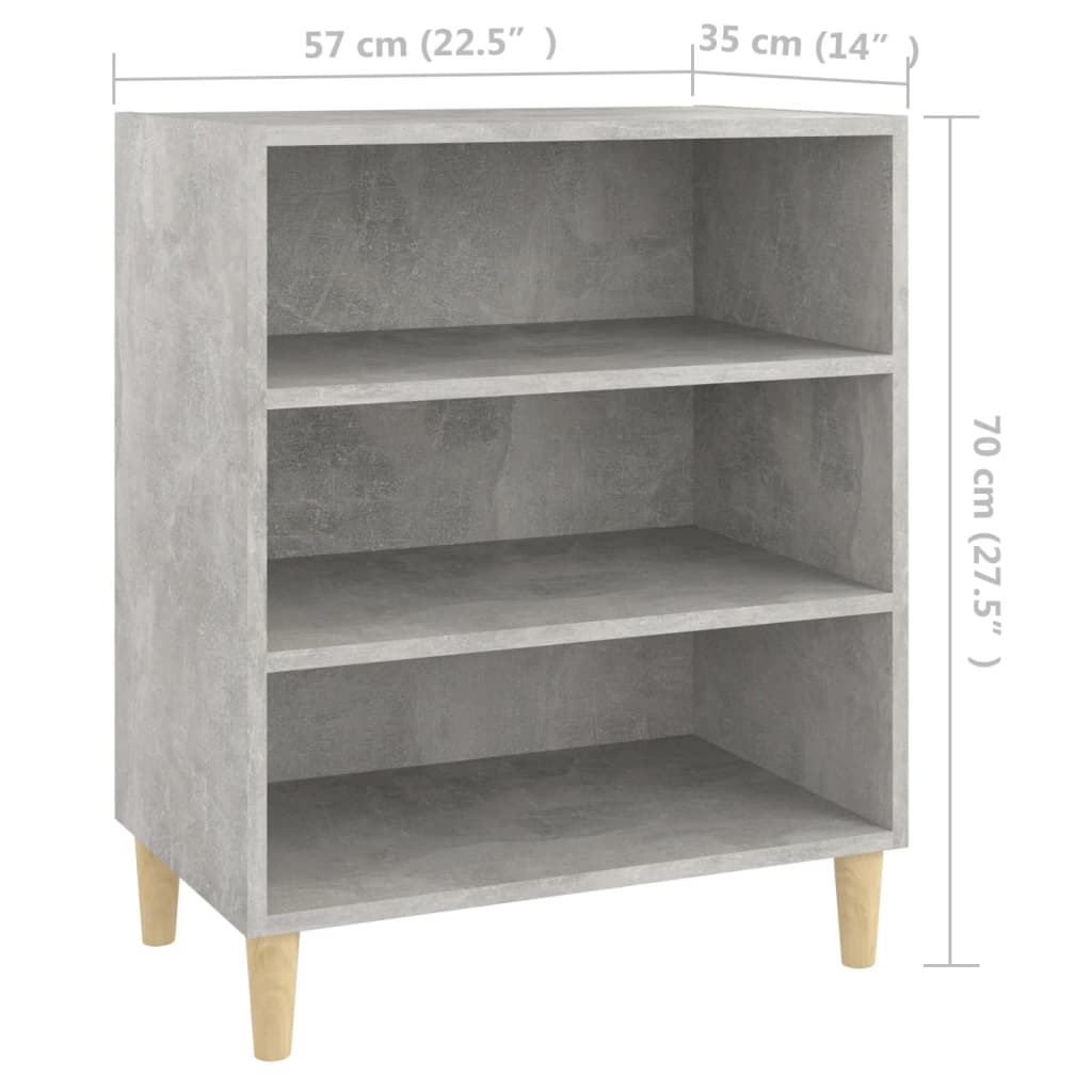 skænk 57x35x70 cm konstrueret træ betongrå