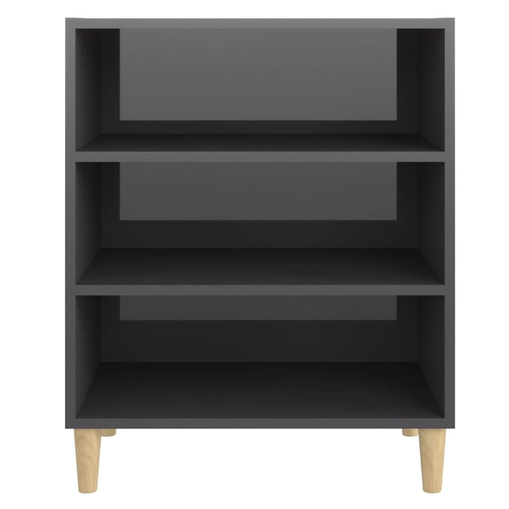 skænk 57x35x70 cm konstrueret træ grå højglans
