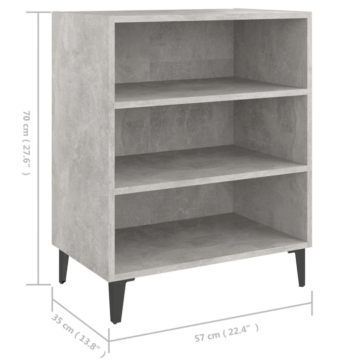skænk 57x35x70 cm konstrueret træ betongrå