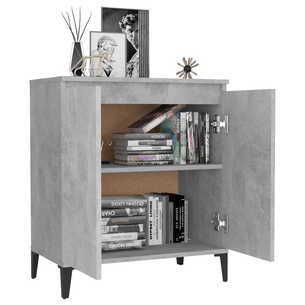skænk 60x35x70 cm konstrueret træ betongrå
