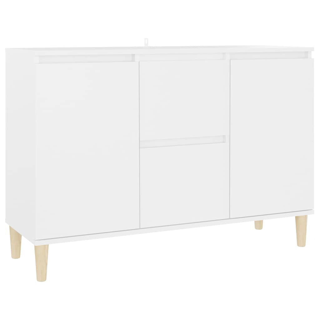 skænk 101x35x70 cm konstrueret træ hvid