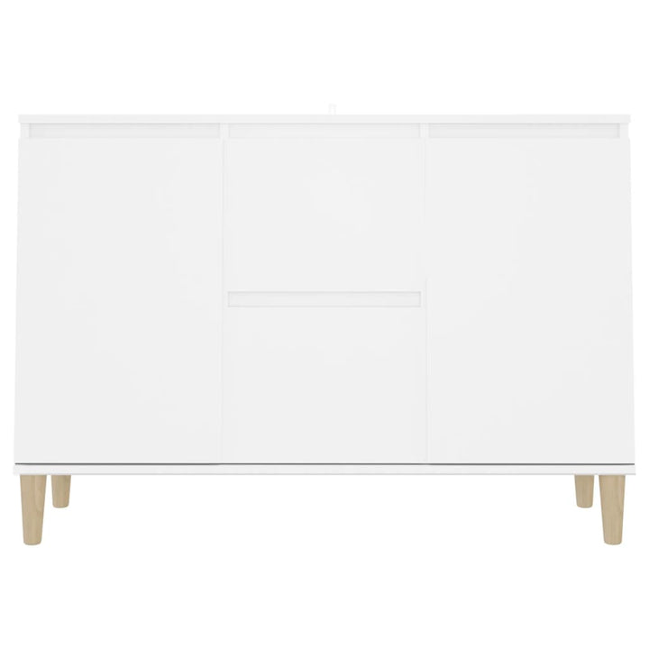 skænk 101x35x70 cm konstrueret træ hvid