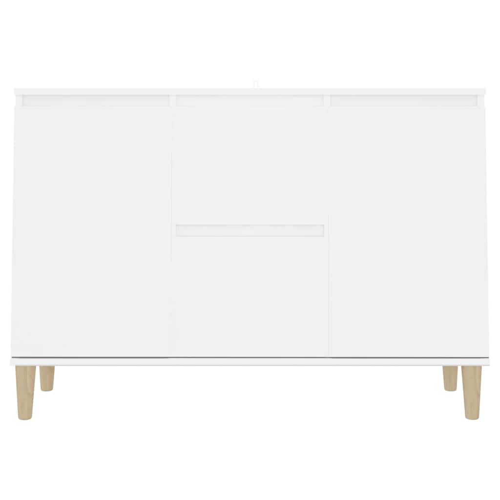 skænk 101x35x70 cm konstrueret træ hvid