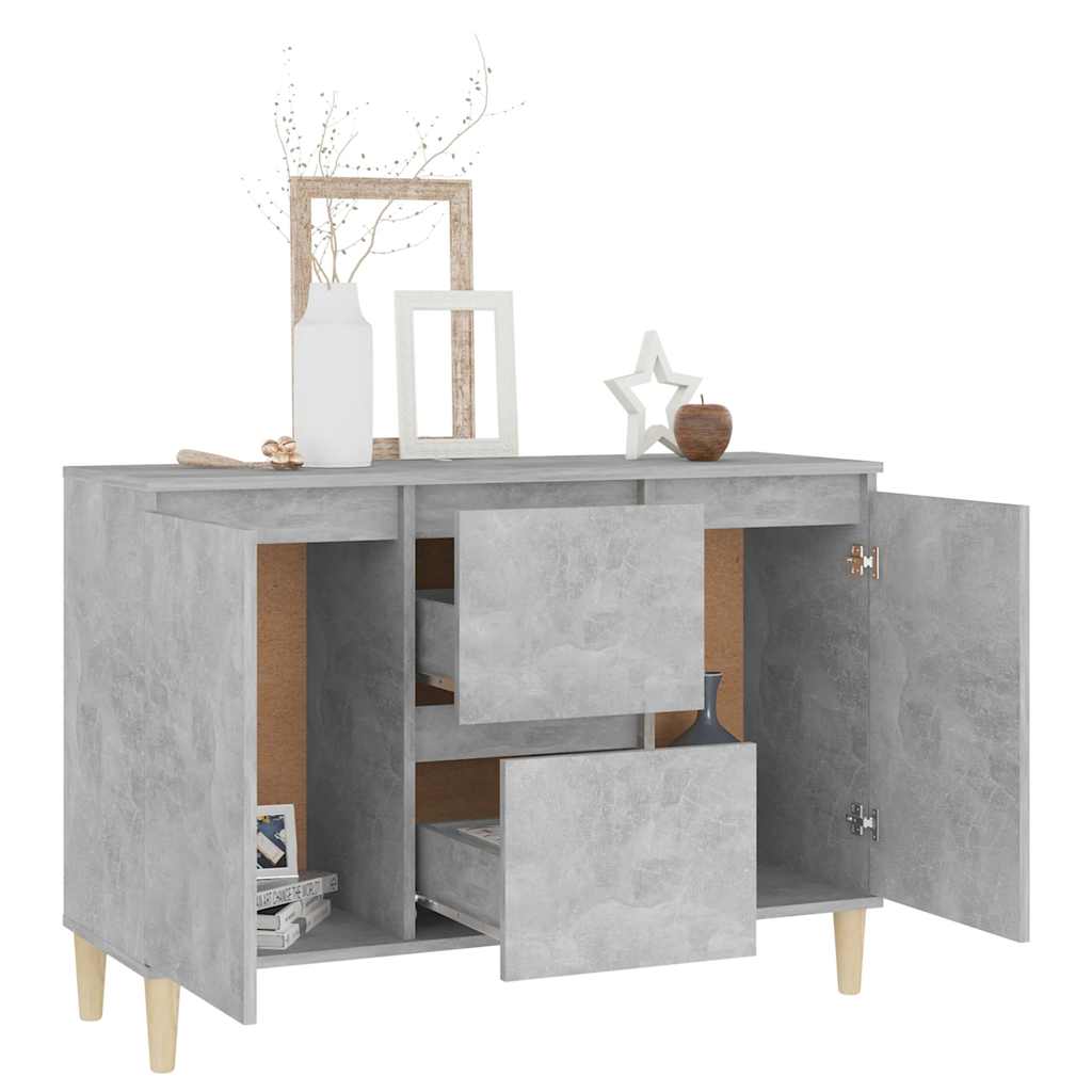 skænk 101x35x70 cm konstrueret træ betongrå