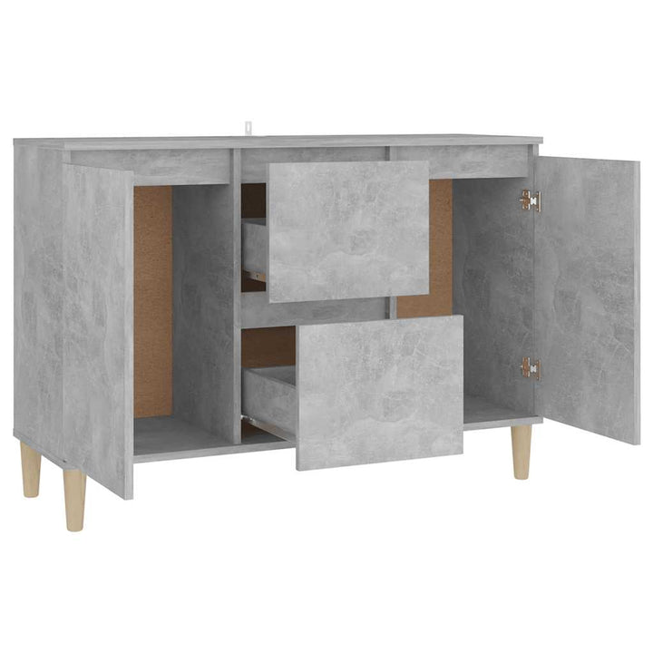 skænk 101x35x70 cm konstrueret træ betongrå
