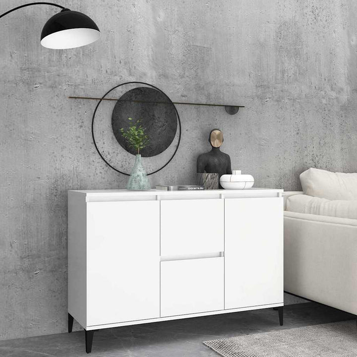 skænk 102x35x70 cm konstrueret træ hvid