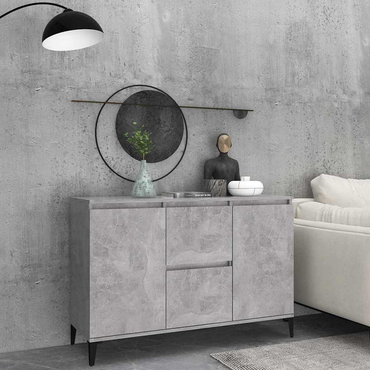 skænk 102x35x70 cm konstrueret træ betongrå