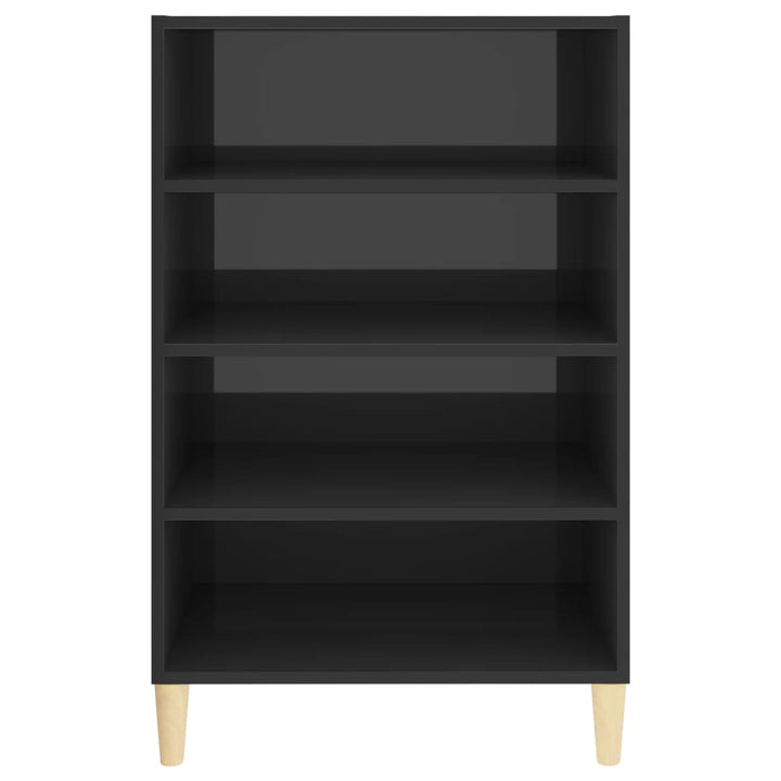 skænk 57x35x90 cm konstrueret træ grå højglans