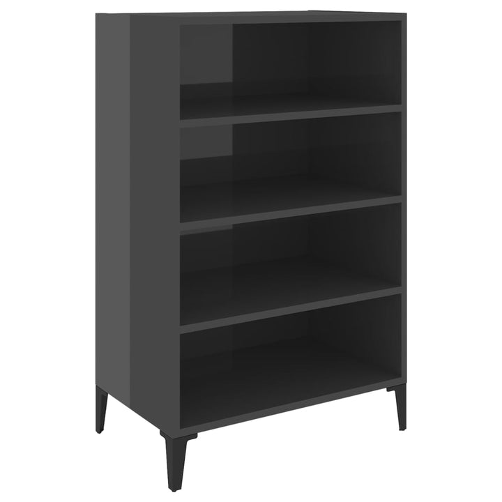 skænk 57x35x90 cm konstrueret træ grå højglans