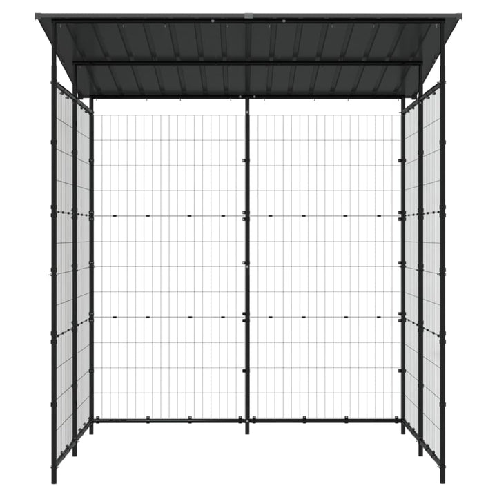 cykelskur 190x190x222 cm stål sort