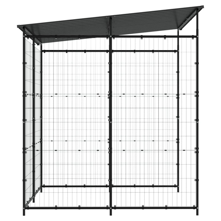 cykelskur 190x190x222 cm stål sort
