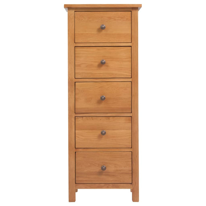 kommode 45x32x110 cm massivt egetræ
