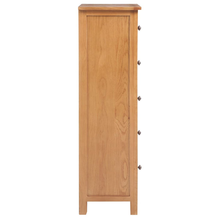 kommode 45x32x110 cm massivt egetræ