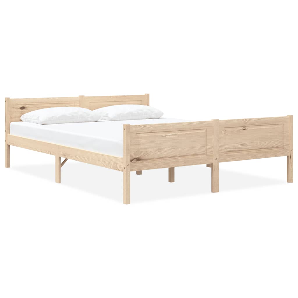 sengestel 120x200 cm massivt fyrretræ