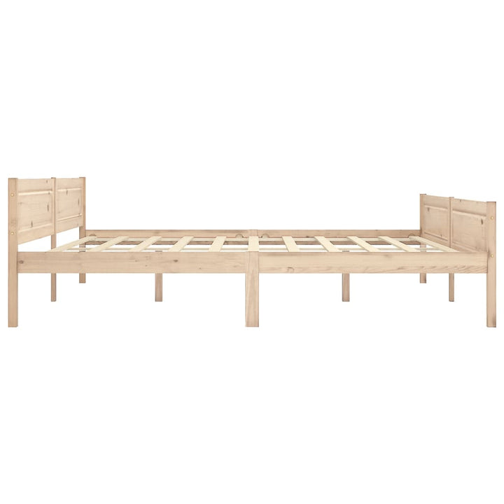 sengeramme uden madras massivt fyrretræ 200x200 cm