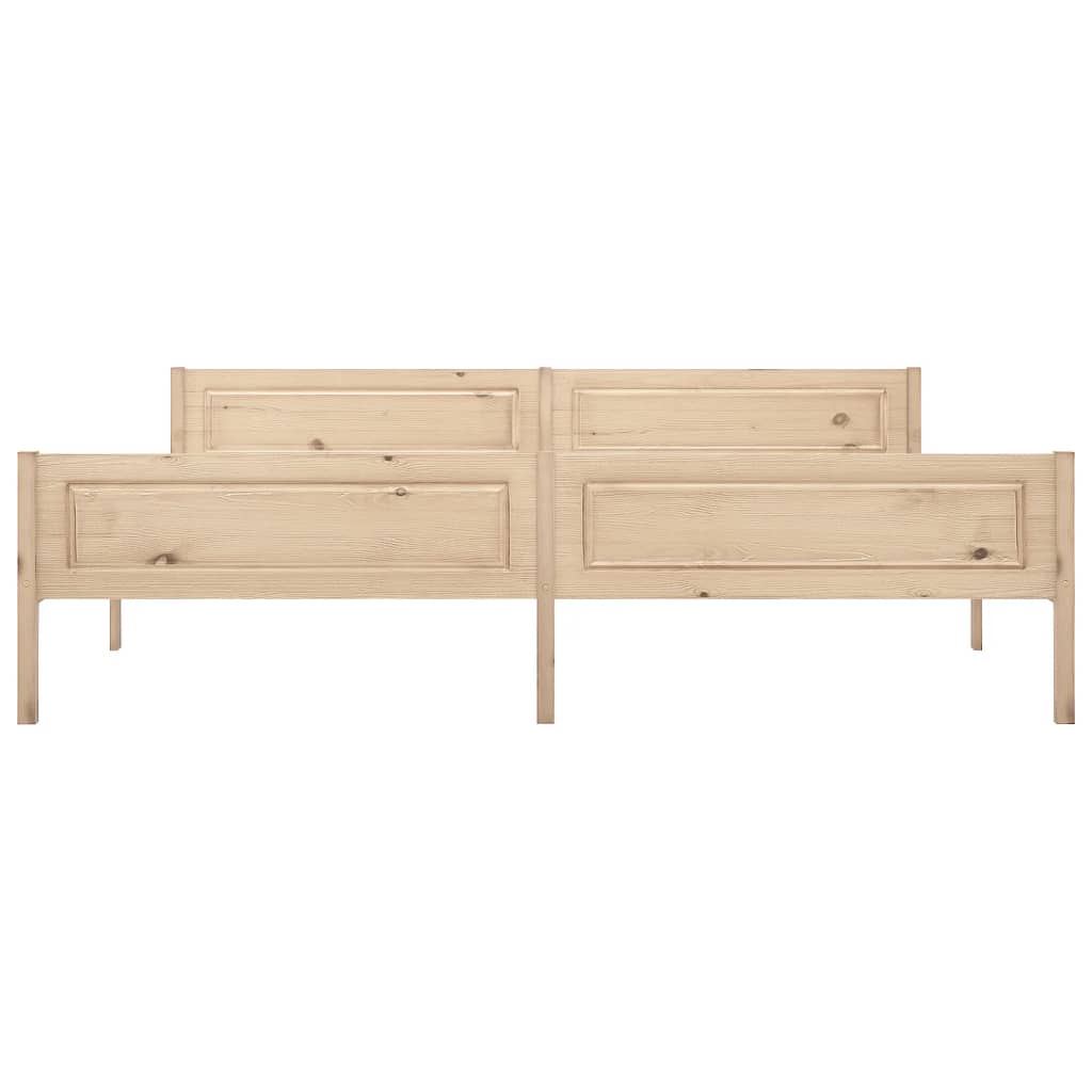 sengeramme uden madras massivt fyrretræ 200x200 cm