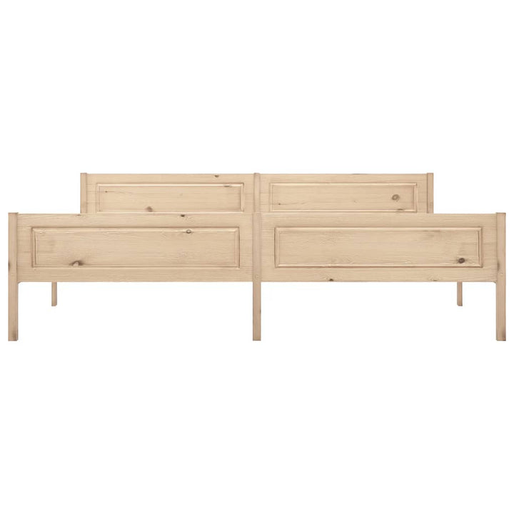 sengeramme uden madras massivt fyrretræ 200x200 cm