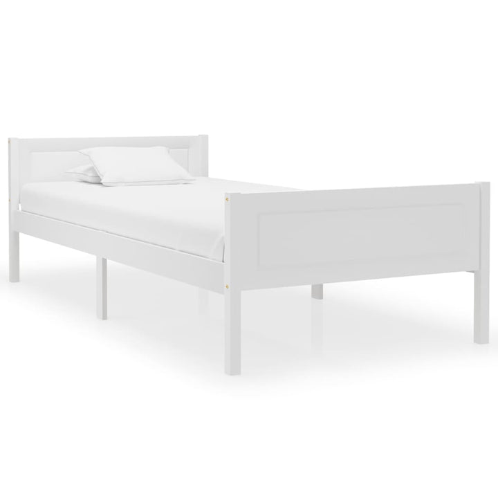 sengeramme uden madras massivt fyrretræ 90x200 cm hvid
