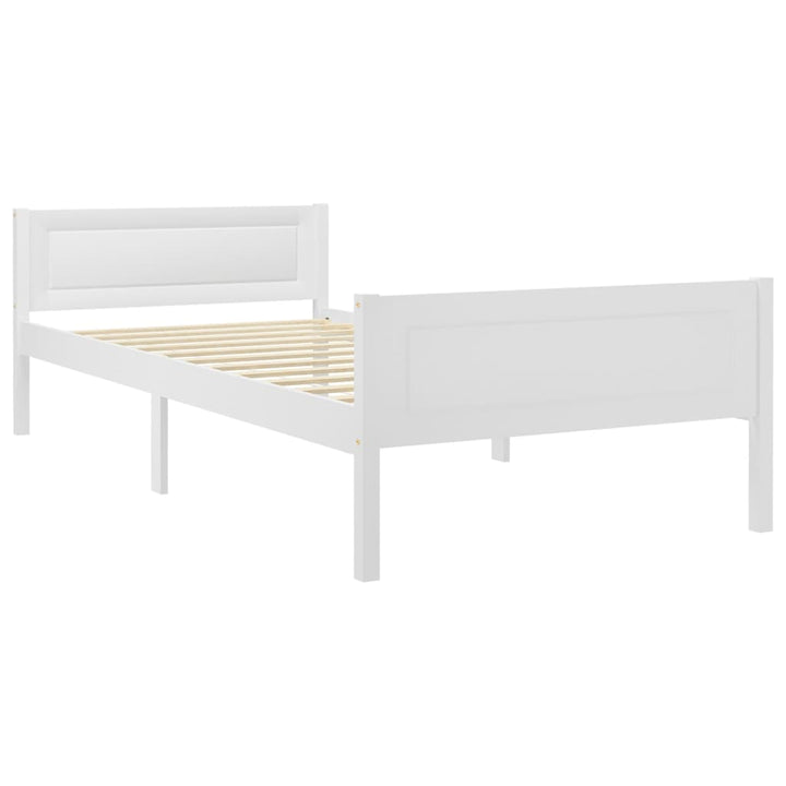 sengeramme uden madras massivt fyrretræ 90x200 cm hvid